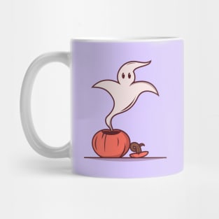 Ghost Genie and Pumpkin Mug